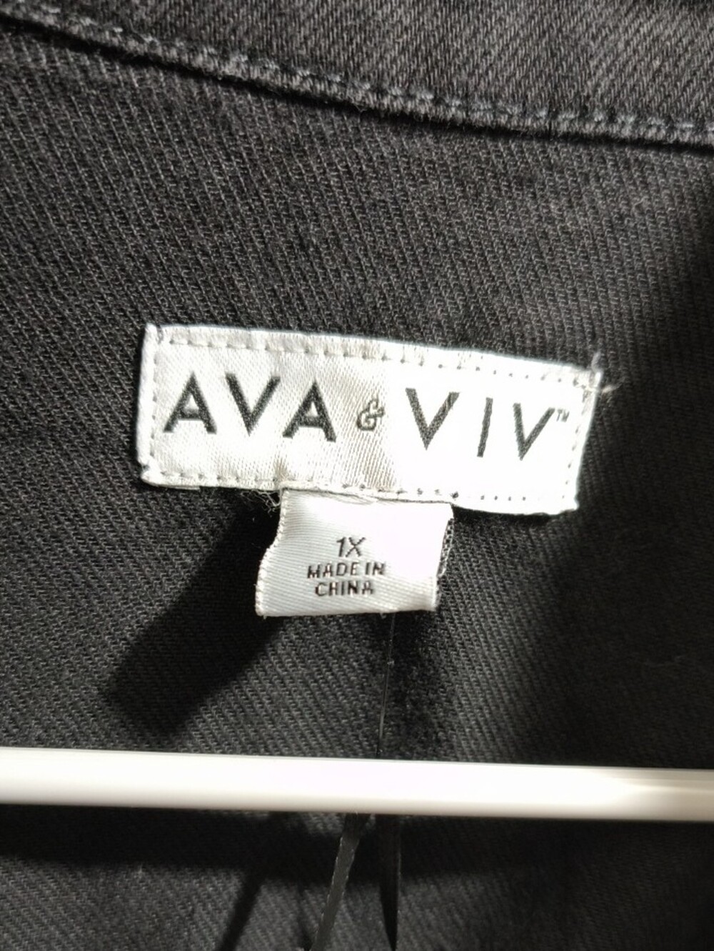 Ava & Viv Black Studded Button-Up Overshirt - Picture 2 of 4